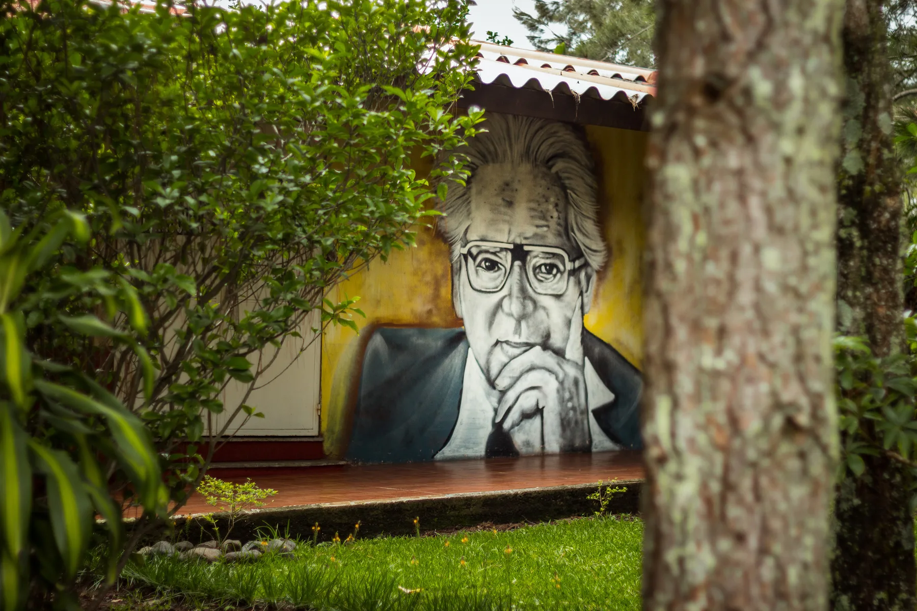 Mural de Viktor Frankl en la Clínica de Sentido
